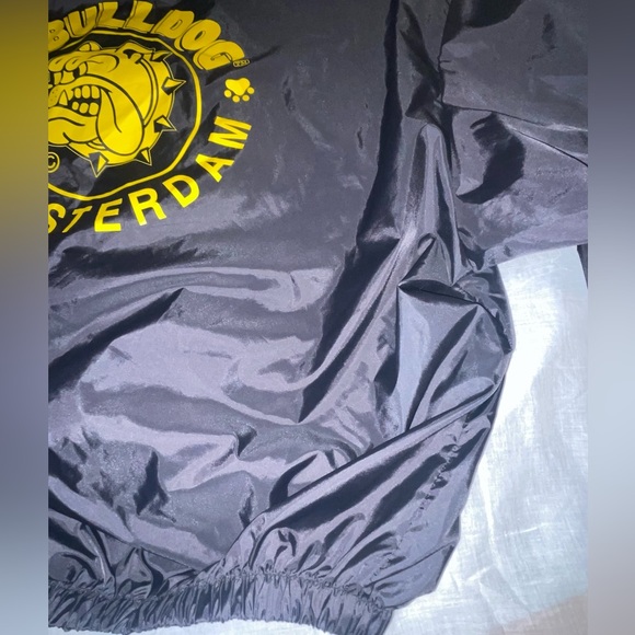 THE BULLDOG AMSTERDAM VINTAGE PACK AWAY WITH  STRAP BLACK WINDBREAKER - Picture 3 of 16